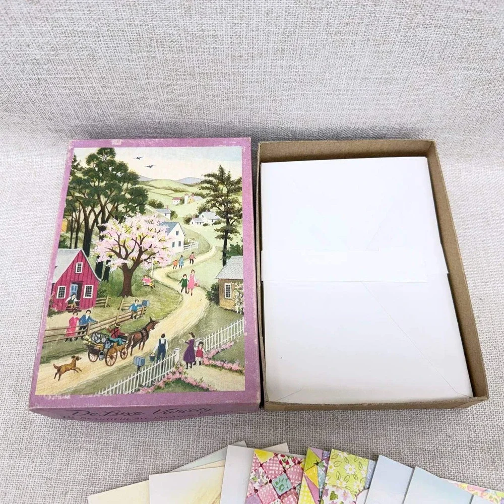 Vintage Deluxe Variety 18 All Occasion Folders Stationery Set Envelopes Unused